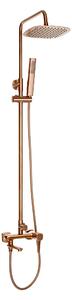 Invena Trend, baterie de dus cu coloana de dus cu cap superior si manual, cupru mat, INV-AU-05-B14-V