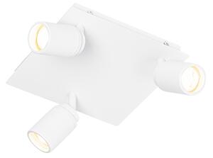 Spotlight modern pentru baie alb pătrat cu 3 lumini IP44 - Ducha