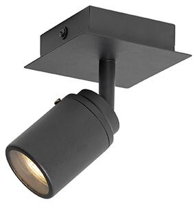 Spotlight modern pentru baie negru pătrat IP44 - Ducha
