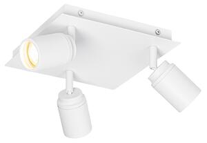 Spotlight modern pentru baie alb pătrat cu 3 lumini IP44 - Ducha