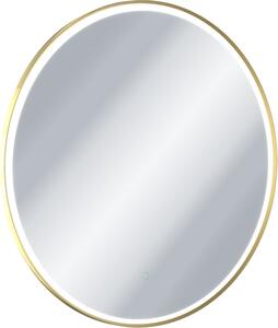 Excellent Corido oglindă 80x80 cm rotund cu iluminare auriu DOEX.CO080.GL