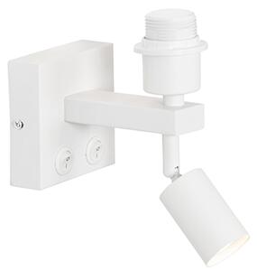 Lampa de perete moderna alba cu lampa de citit - Brescia
