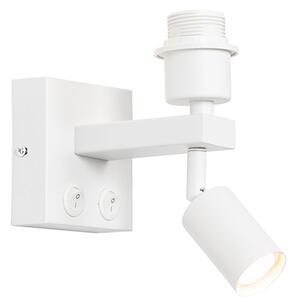 Lampa de perete moderna alba cu lampa de citit - Brescia