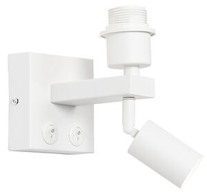 Lampa de perete moderna alba cu lampa de citit - Brescia