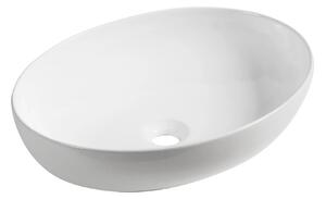 Laveo Desna, chiuveta 51x39 cm, chiuveta blat oval, alb, LAV-VUD_6251