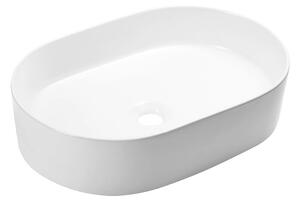 Laveo Desna, chiuveta 50x35 cm, chiuveta blat oval, alb, LAV-VUD_6250