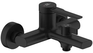 Laveo Pinar, baterie pentru cada montată pe perete fără set de duș 150 mm, negru mat, LAV-BAW_710D