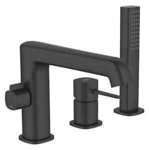 Laveo Pola, baterie de baie cu 3 orificii, negru mat, LAV-BAP_713D