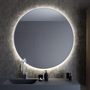 Baltica Design Bright oglindă 100x100 cm rotund cu iluminare argint 5904107900544