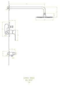 Laveo Raila, set de dus ascuns, crom, LAV-BLL_001P