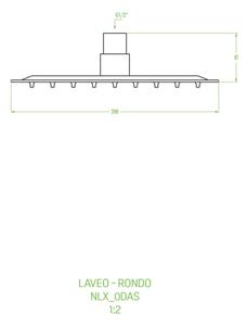 Laveo Rondo, duș deasupra/capului 200 mm, rotund, crom, LAV-NLX_0DAS