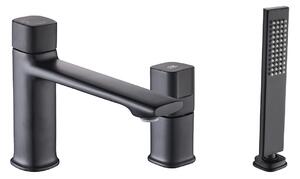 Laveo Tores, baterie pentru cada cu 3 orificii, negru mat, LAV-BVT_713D