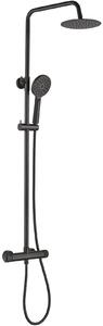 Laveo Volumo, set de dus cu robinet termostatic 150 mm, negru mat, LAV-PLV_70OB
