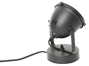Lampă de masă industrială neagră 18 cm - Emado