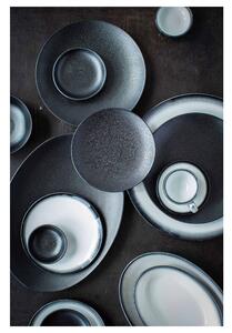 Ceașcă cu farfurie din ceramică Maxwell & Williams Caviar Granite, 250 ml, negru