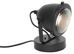 Lampă de masă industrială neagră 18 cm - Emado
