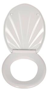 Capac WC cu închidere lentă Wenko Premium Sea Shell, 45,5 x 38 cm, alb