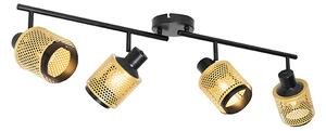 Proiector industrial negru cu auriu 4 lumini - Kayden