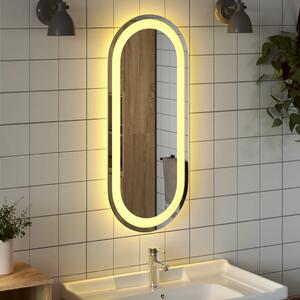 Oglindă de baie cu LED, 70x30 cm, ovală