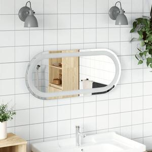 Oglindă de baie cu LED, 70x30 cm, ovală