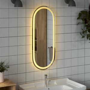 Oglindă de baie cu LED, 90x40 cm, ovală