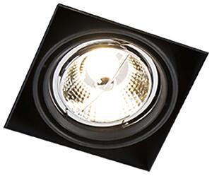 Set de 6 spoturi îngropate negre GU10 AR70 fără rama - Oneon