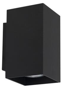 Set de 2 aplice moderne negre pătrate cu 2 lumini - Sandy