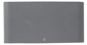 Set de 2 aplice exterioare gri închis 17,5 cm inclusiv LED - Batt
