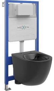 Mexen Fenix ​​​​Slim, modul ascuns și WC suspendat Lena, negru mat, 6103322XX85