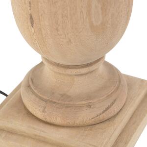 Lampă de masă de țară din lemn fără umbră - Brusture