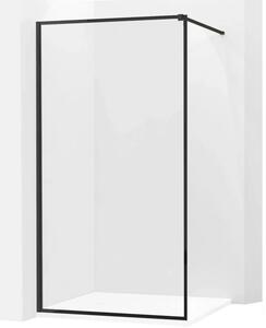 Paravan de duș Mexen Kioto WALK-IN 8mm, 30x200 cm, cadru negru, 800-030-000-00-70