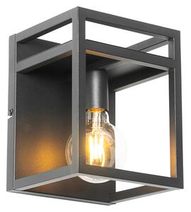 Lampă de perete inteligentă neagră cu raft, inclusiv Wi-Fi G95 - Cage Rack
