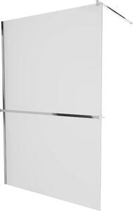 Mexen Kioto+, paravan de duș cu poliță și suport pentru prosoape 140 x 200 cm, sticlă mată 8 mm, profil cromat, 800-140-121-01-30