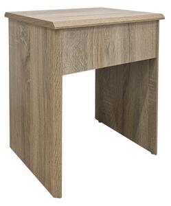 Set 2 bucati Masa de machiaj cu taburet, Larnia, Stejar, 40x65x142 cm