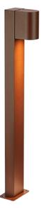 Markslöjd Bornă luminoasă LED Alor, maro, IP65, înălțime 75 cm, dimabilă, reglabil, Maro / Rugină, Aluminiu, Scandinavă
