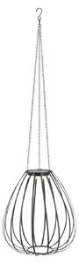 Markslöjd Lampă suspendată LED solară Ovia, Ø 42 cm, negru, IP44, dimabil, reglabil, Negru, Metal, Scandinavă