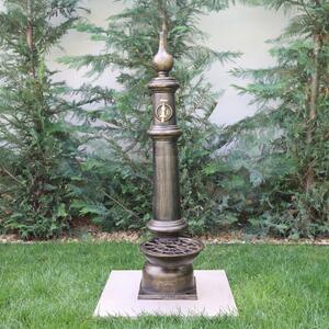 Cișmea de grădină aluminiu Flora, negru-auriu
