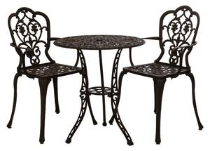 Set mobilier grădină din aluminiu cu 2 scaune Silva, maro