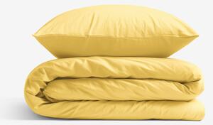 Goldea lenjerie de pat din 100% bumbac - galben 200 x 200 și 2buc 50 x 70 cm