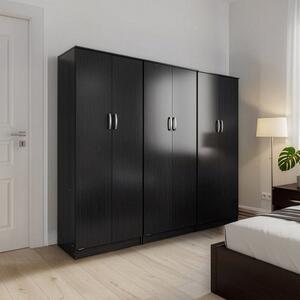 Dulap cu 6 usi, Athos, V2, Wenge, 240x42x180 cm