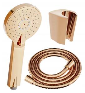 Accesorii Mexen - Set de duș de mână cu 1 punct R-40, auriu roz, 785406052-60