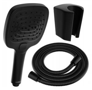 Accesorii Mexen - Set duș de mână cu 1 punct R-17, negru, 785176052-70