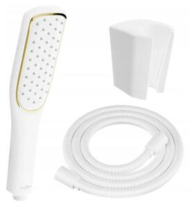 Accesorii Mexen - Set duș de mână cu 1 punct R-49, alb/auriu, 785496052-25