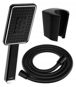 Accesorii Mexen - Set duș de mână cu 1 punct R-54, negru/crom, 785546052-71
