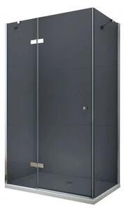 Mexen Roma, cabina de dus 70 (usa) x 50 (perete) cm, sticla gri 6mm, profil cromat, 854-070-050-01-40