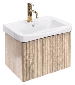 Dulap de baie cu lavoar Rea DB85-50-3 Orio Light 50cm