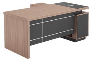 Birou managerial Bellagio cu cadru melaminat și panou frontal -dimensiuni W1800 × D800 × H750 mm