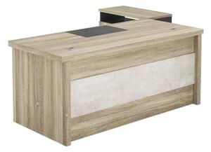 Birou Managerial Prestige cu dulap lateral și blat 50mm- dimensiuni W1800 x D800 x H750 mm