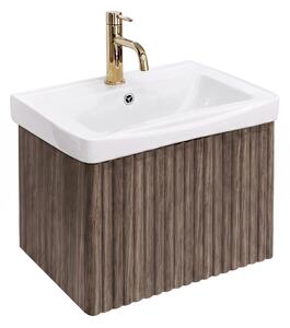 Dulap de baie cu lavoar Rea DB85-50-1 Orio Dark 50cm