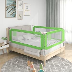 Balustradă de protecție pat copii, verde, 100x25 cm, textil